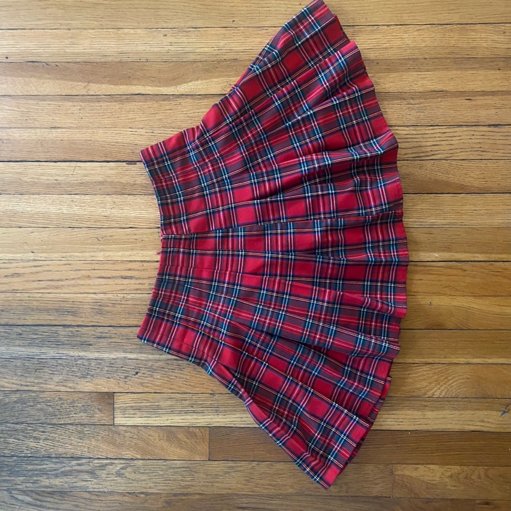 Plaid Red Skirt
